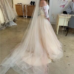 Off-Shoulder Ivory A-Line Wedding Dress